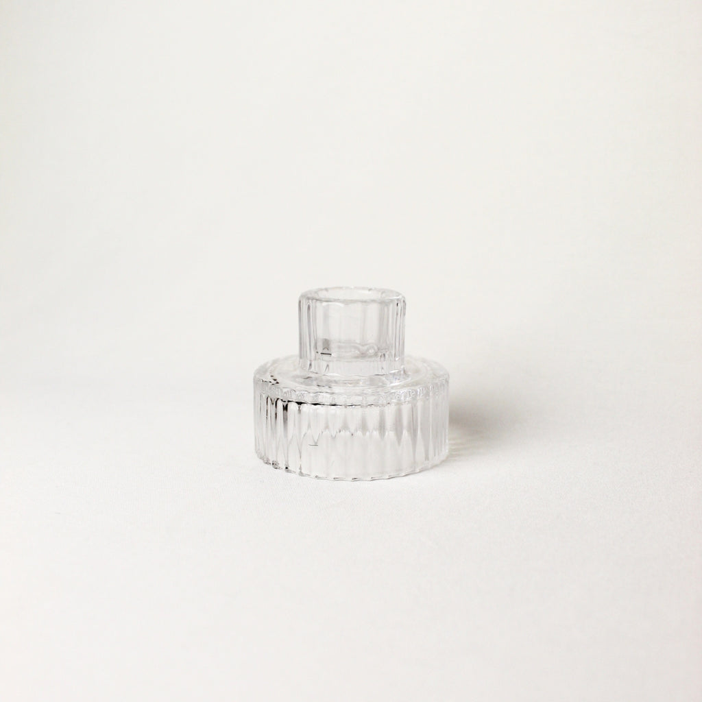 Portavelas de Cristal Geométrico