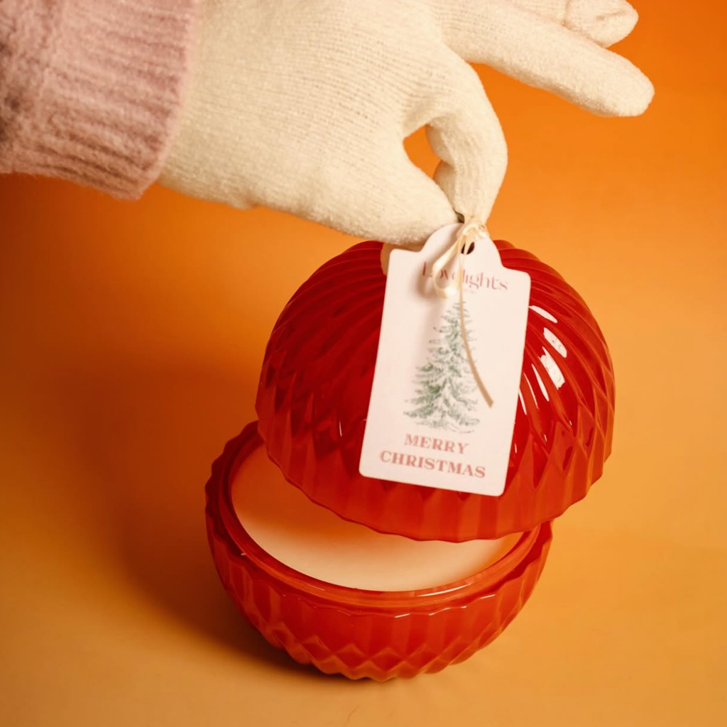 Vela en Esfera de Navidad