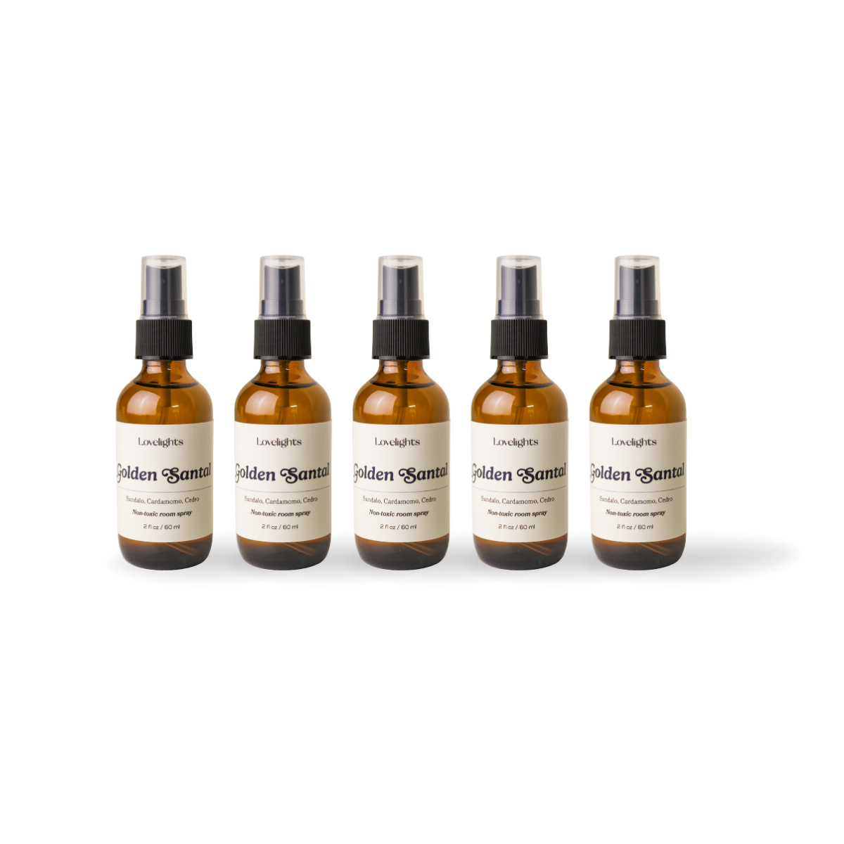Kit de 5 Roomsprays Golden Santal