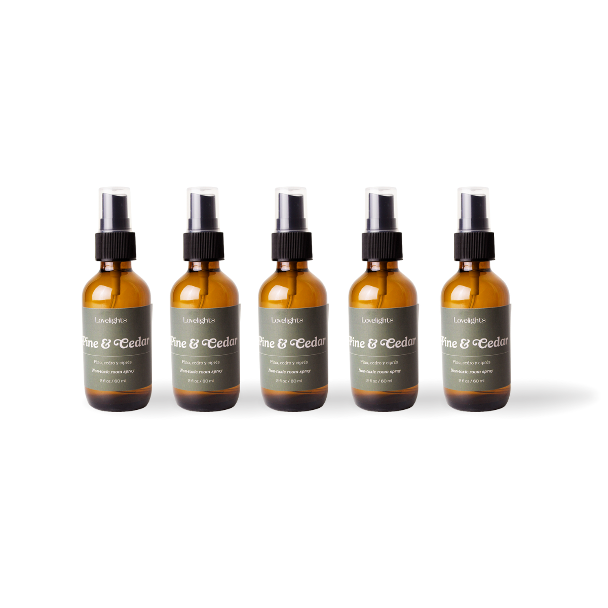 Kit de 5 Roomsprays Cedar & Pine