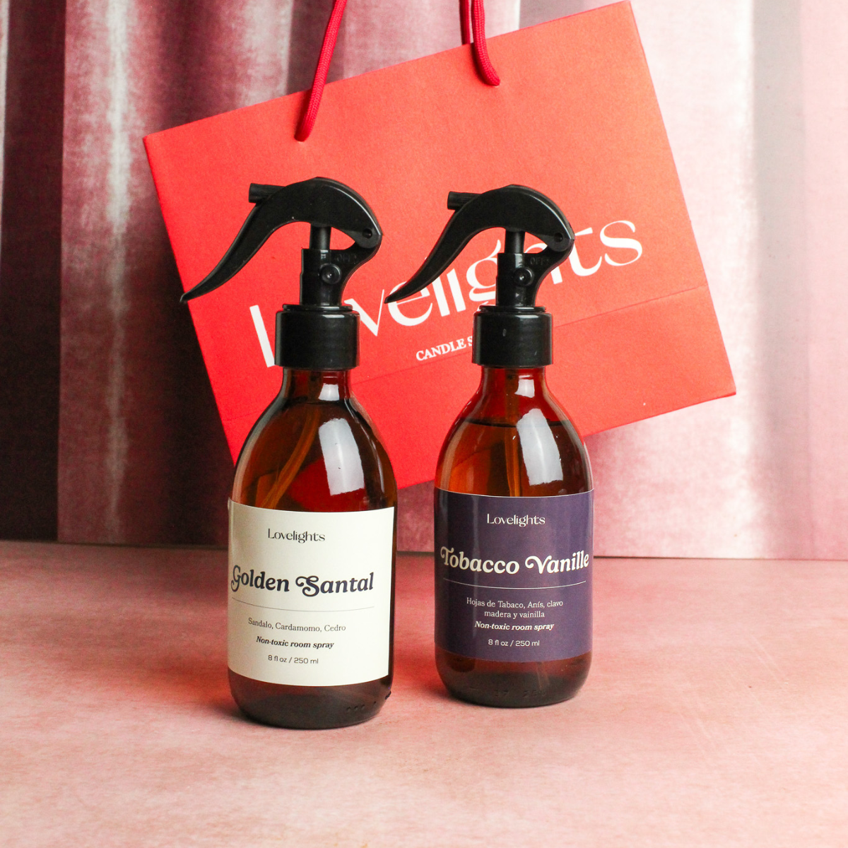 Duo Pack Bundle 2 Roomsprays Golden Santal y Tobacco Vanilla