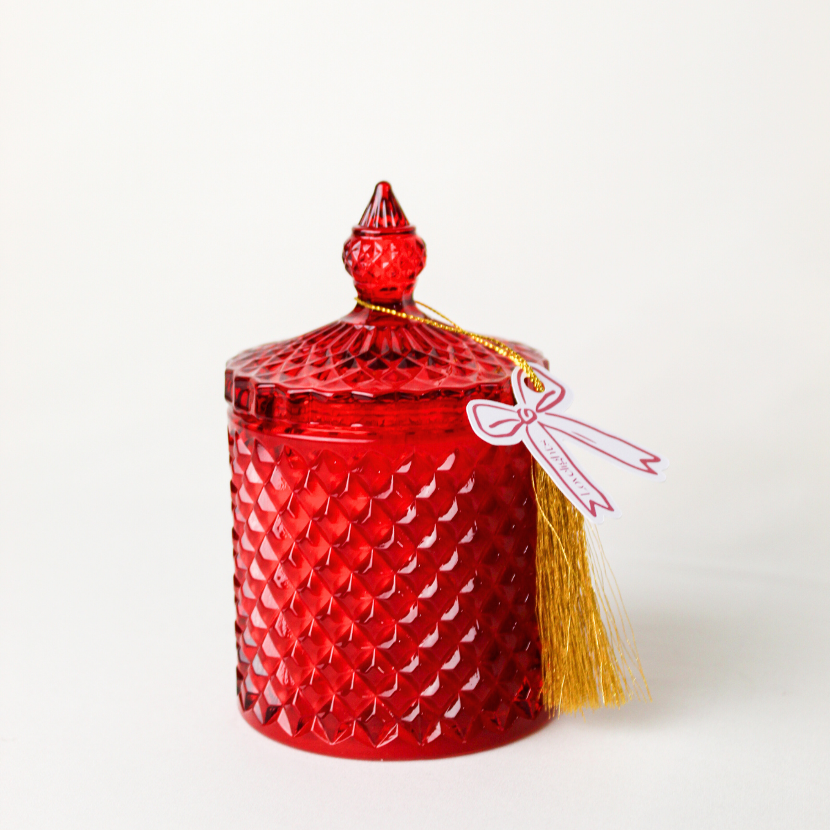 Vela de Cristal Rosa y Rojo