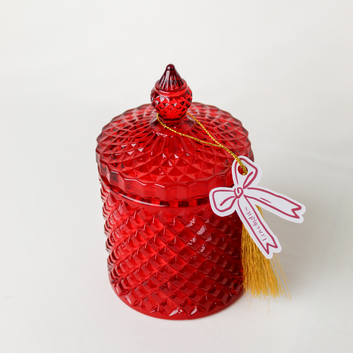 Vela de Cristal Rosa y Rojo