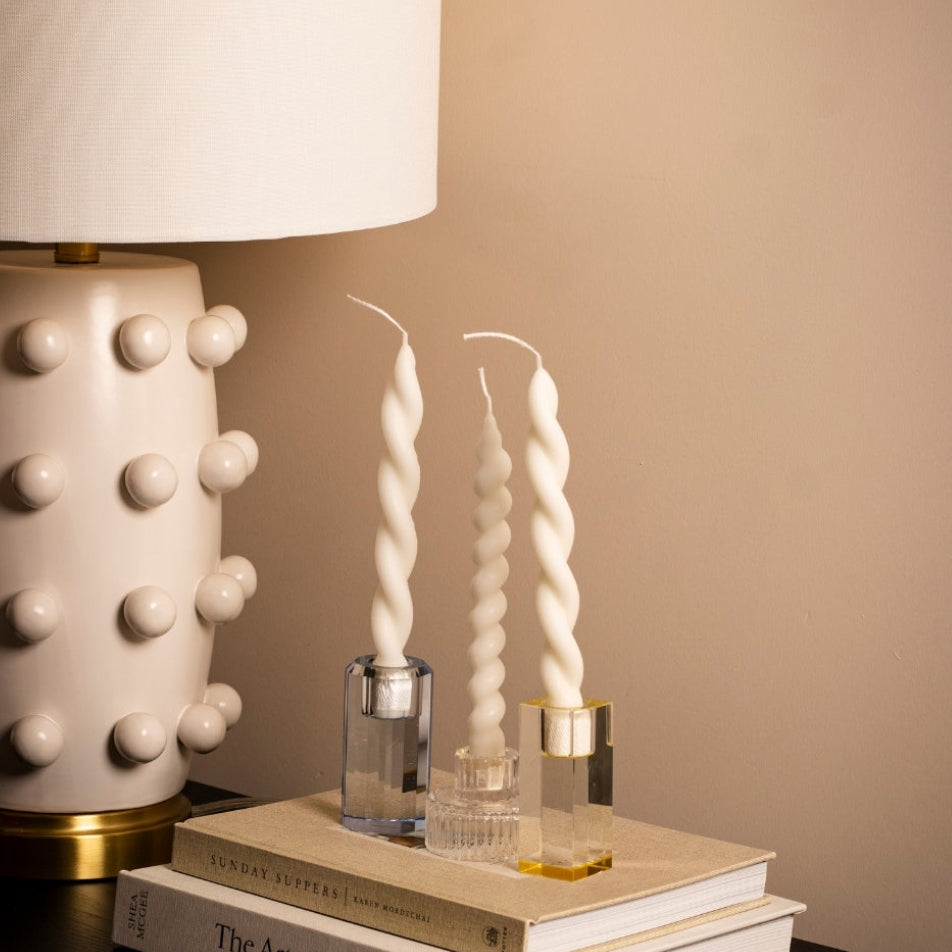 Portavelas de Cristal Geométrico