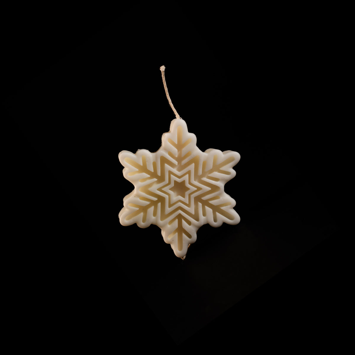 Vela navideña copo de nieve